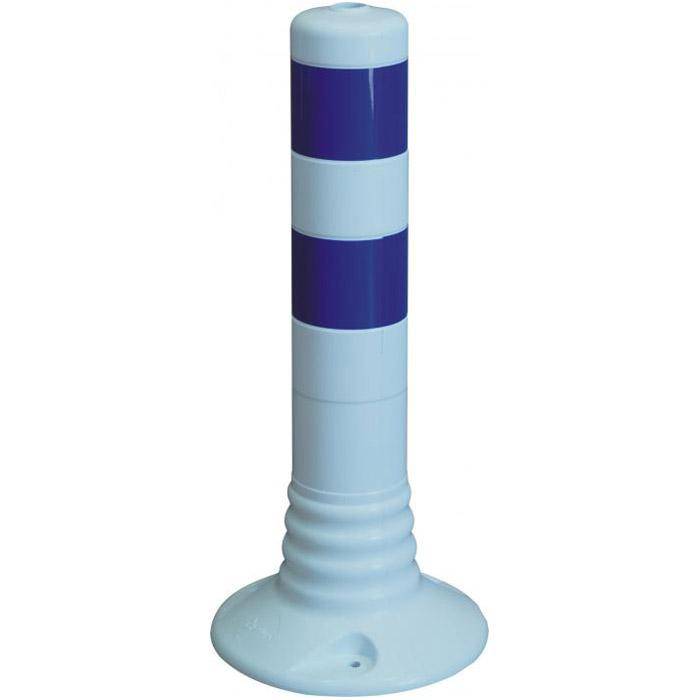 Absperrpfosten - Ø 80 - Höhe 450 mm - flexibel - Material PUR - Farbe weiß/blau
