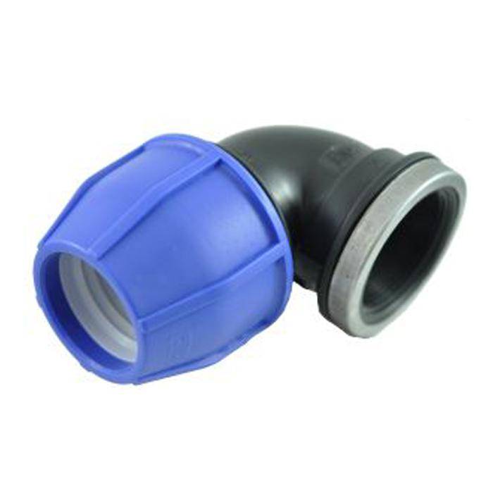 Winkelverschraubung - Polypropylen - für PE-Rohre - Rohr-Ø 50 mm - Innengewinde G 1 1/4" - PN 16 - Preis per Stück