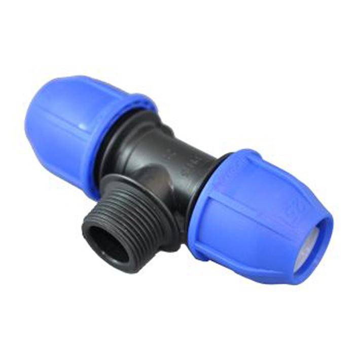 T-Verschraubung - Polypropylen - Rohr-Ø außen 32 mm - Außengewinde G 3/4" - PN 16 - Preis per Stück