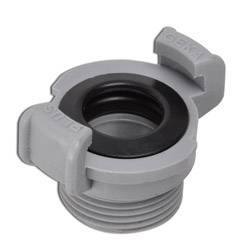 GEKA® Klauenkupplung - Außengewinde 1/2" - PA 6 GF 25 mit NBR Formdichtring - Nockenweite 40 mm , Breite 58 mm