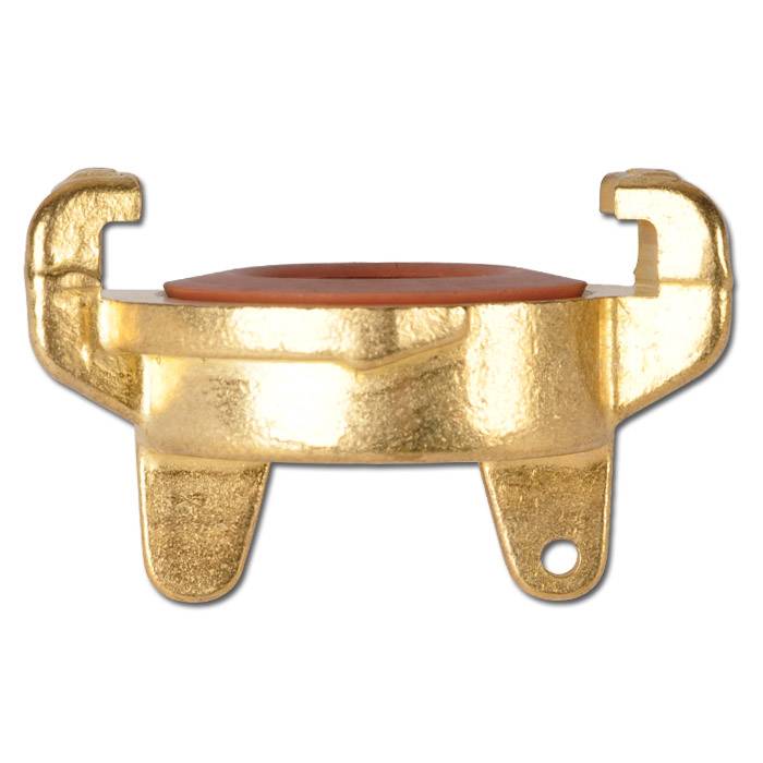 GEKA® Klauenkupplung, Verschluss - bis 40 bar - Nockenweite 40 mm - Gesamtbreite 58 mm - Messing mit NBR Dichtung - ohne Bohrung