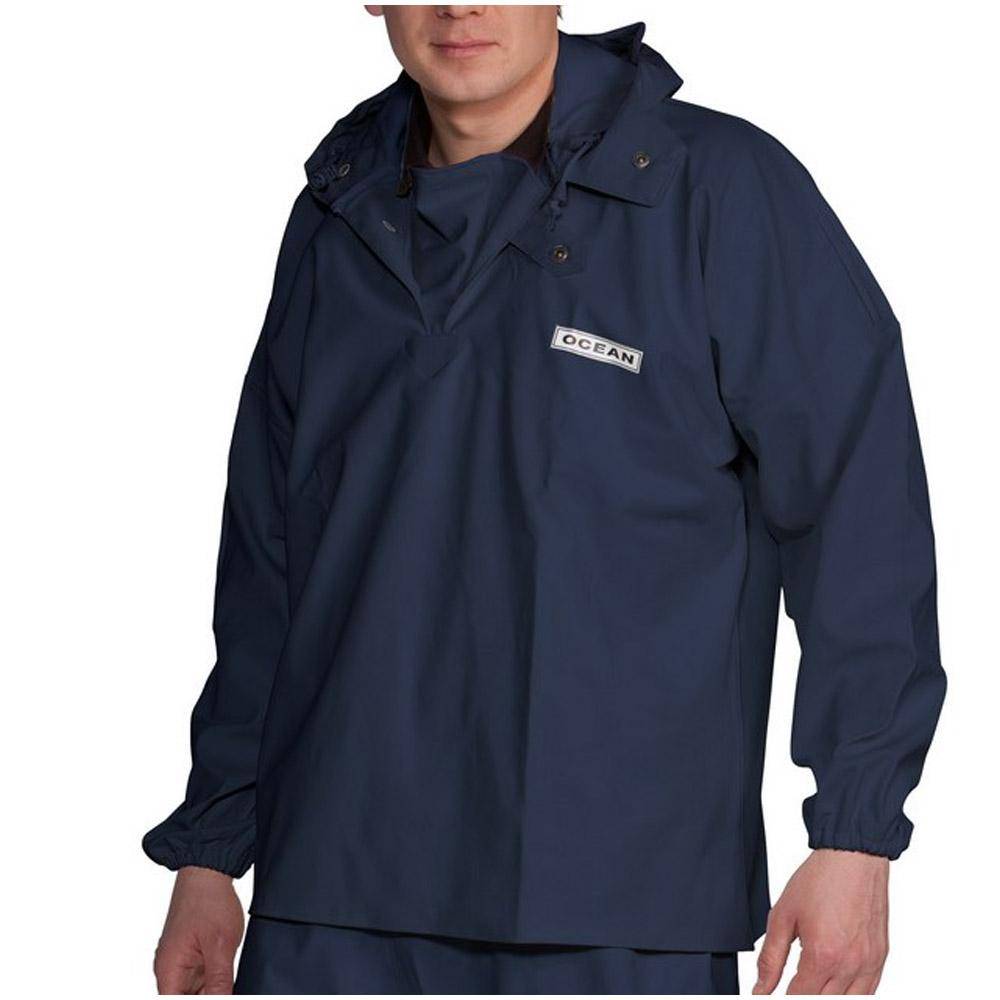 Chemikalienschutzjacke - Ocean - mit Kapuze - Wasserdicht - L - Marine