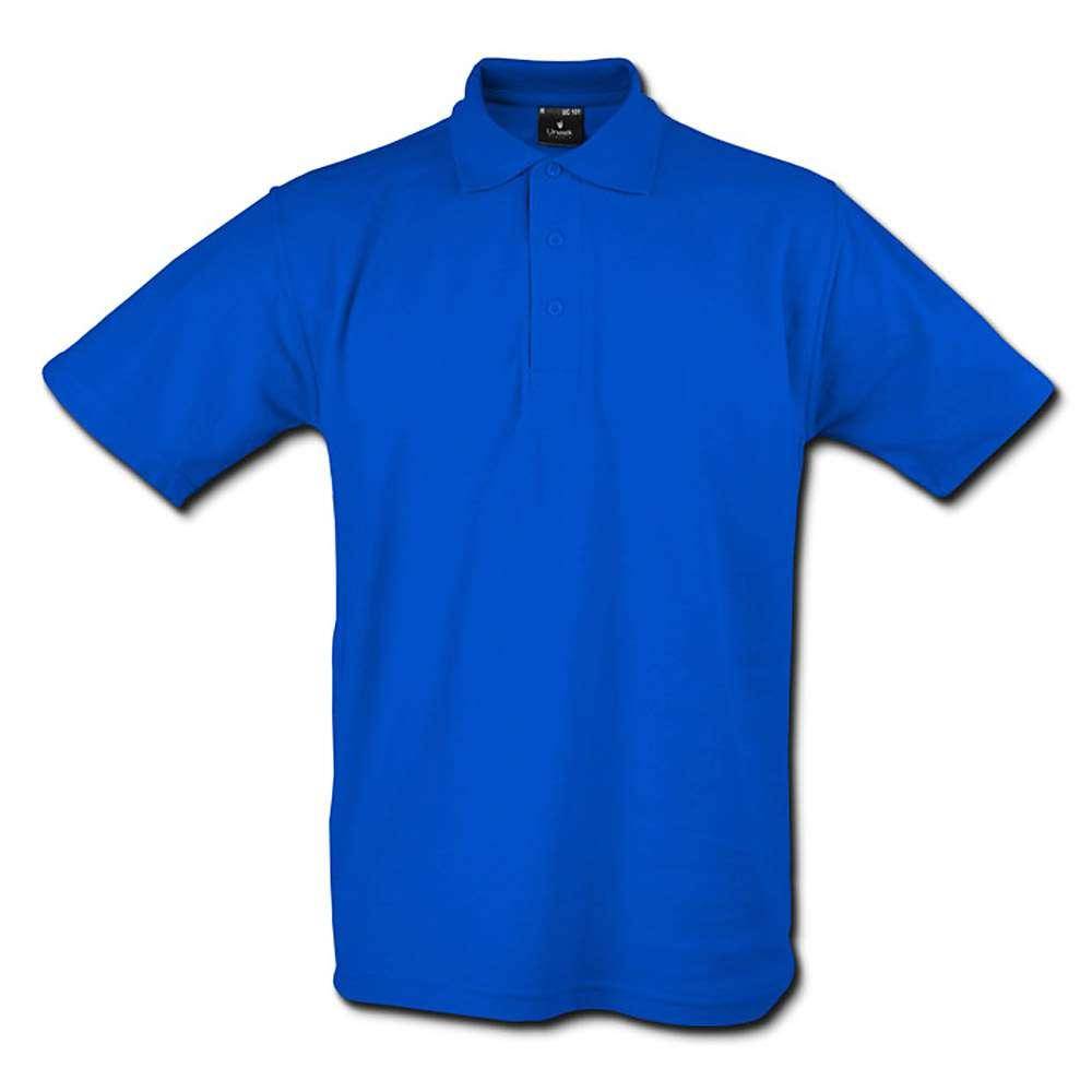 Restposten - Poloshirt - Gr. XS - königsblau - 50% PES - 50% CO - 220 g/m² - 60°C waschbar - sehr robust - gestrickter Kragen - für Freizeit und