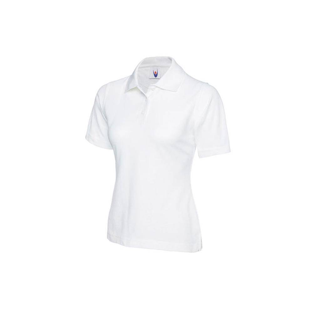 Restposten - Poloshirt - Gr. 2XL - weiss - 50 % PES - 50 % CO - ideale Passform - Seitenschlitzen - verstärkter Kragen - verlängerter Rückseite -