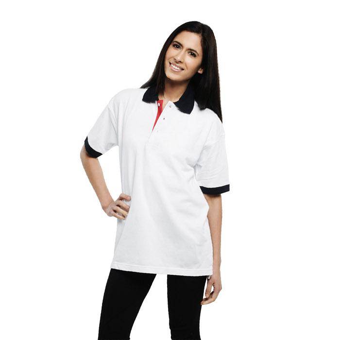 Restposten - Poloshirt - Gr. 3XL - rot - 100 % BW - 250 g/m² - Doppelnaht - Seitenschlitzen - 40 °C waschbar - "Contrast"