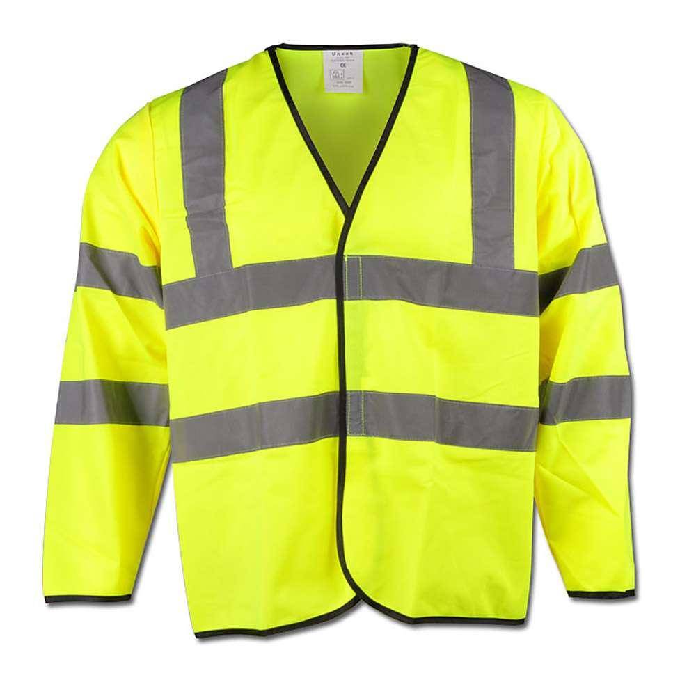 Restposten - Warnschutzjacke - Gr. XXL (45/46) - gelb - 100% PES - EN471/2 - 2 horizontale und vertikale Reflexstreifen