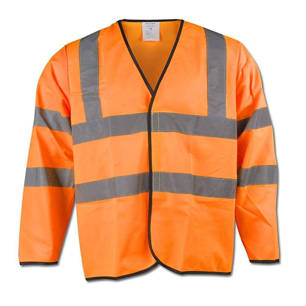 Restposten - Warnschutzjacke - Größe XXXXL (49/50) - orange - 100% PES - EN471/2 - 2 horizontale und vertikale Reflexstreifen -