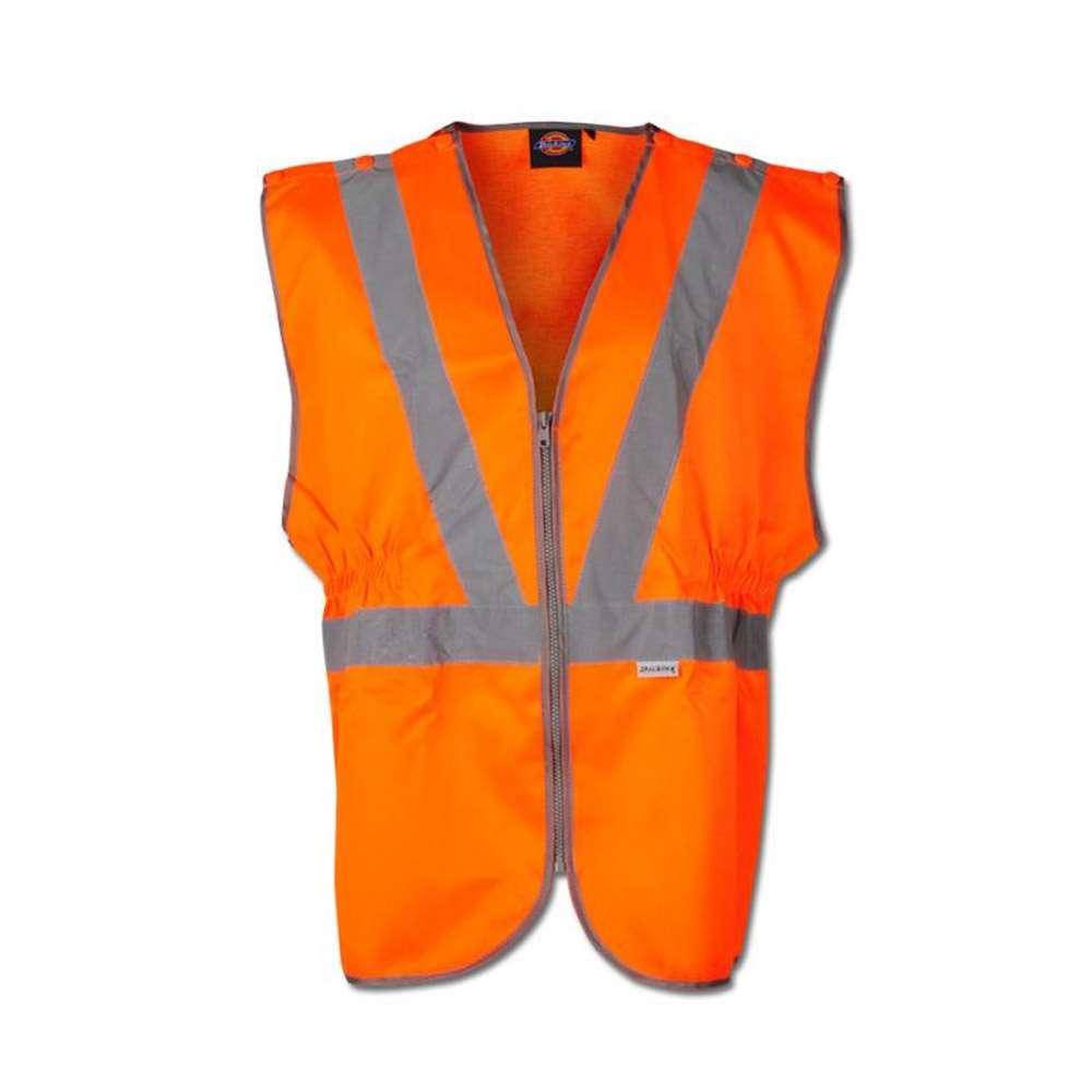 Restposten - Weste GO/RT - EN471/2 - 80 % PES - 20 % CO - Warnschutz - Knopfleiste - Größe XL - orange