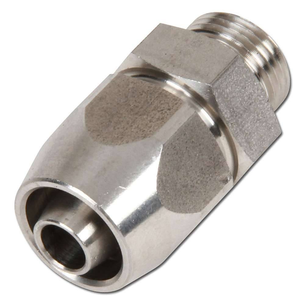 Einschraubverschraubung - für Schlauch-Ø 20 x 13 mm (Außen x Innen) - Gewinde G 1/2" - Edelstahl, VA 1.4571 - für TX Gewebeschlauch