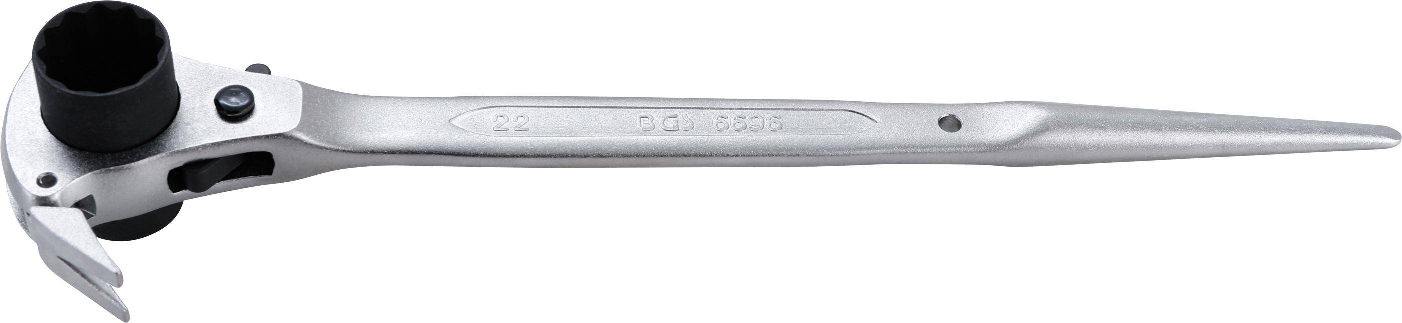 BGS technic Gerstbauer-Knarre | 4-in-1 | SW 19 x 22 mm