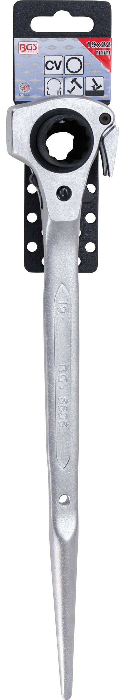 BGS technic Gerstbauer-Knarre | 4-in-1 | SW 19 x 22 mm
