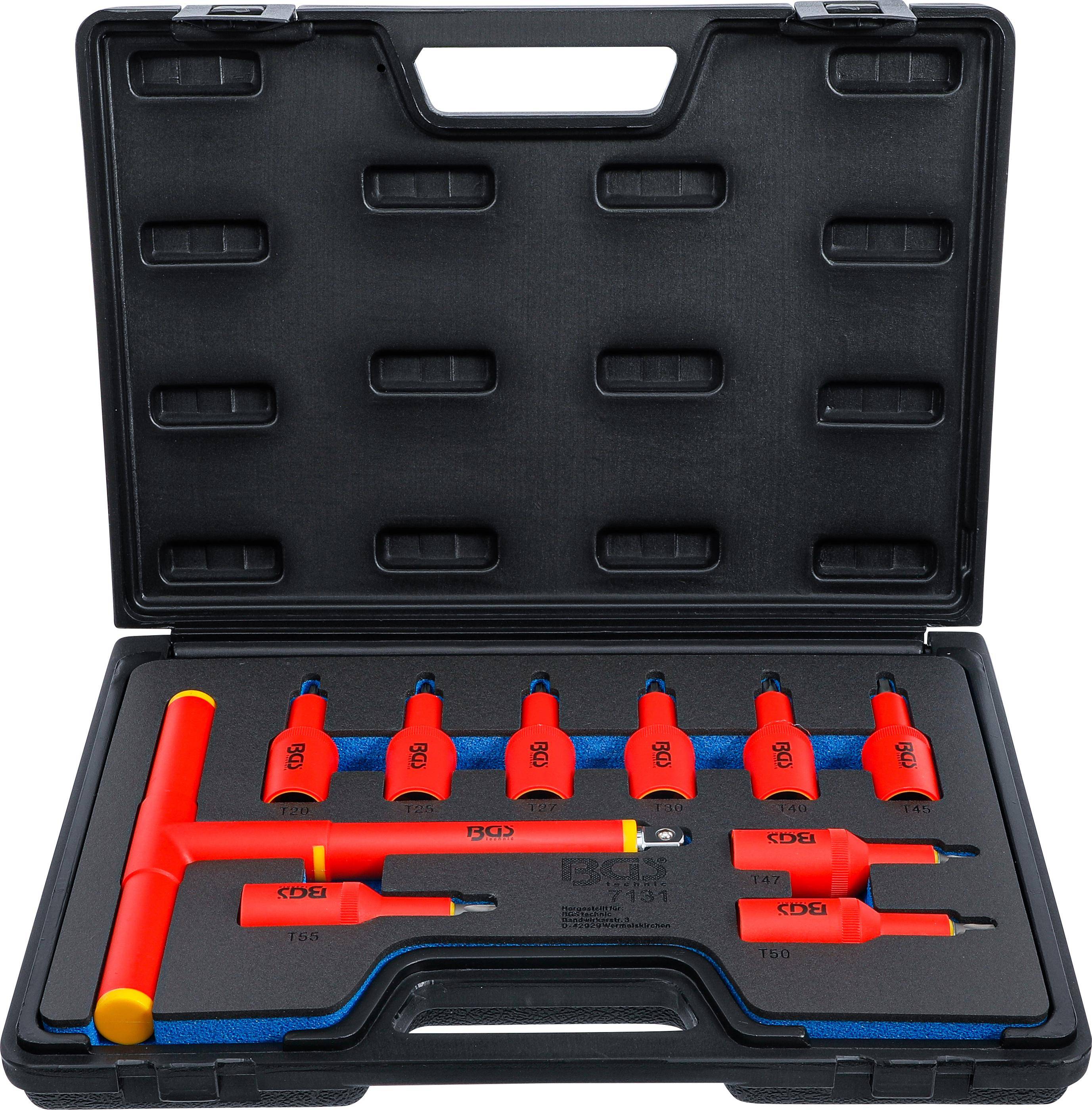 BGS technic VDE-Bit-Einsatz-Satz | Antrieb Innenvierkant 12,5 mm