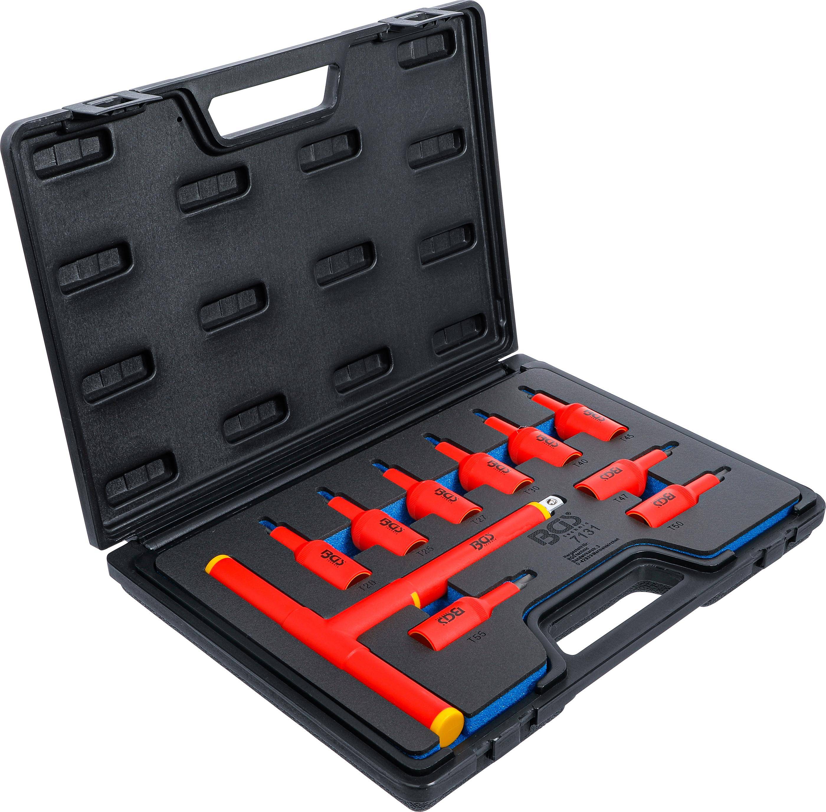 BGS technic VDE-Bit-Einsatz-Satz | Antrieb Innenvierkant 12,5 mm