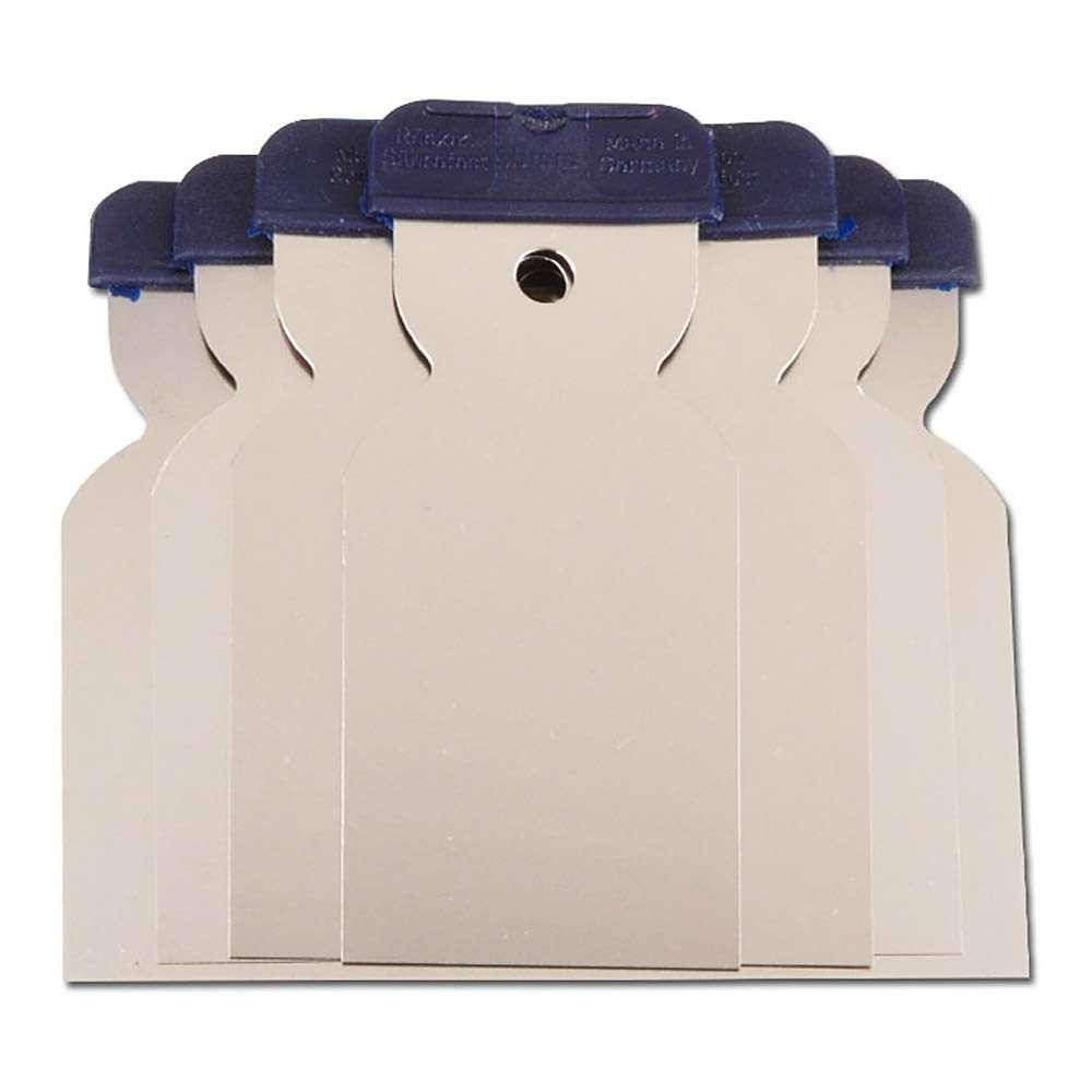 Japanspachtel-Satz - Edelstahl - Breiten 5,8,10 und 12 cm - VE 5 Sets mit je 4 Stück - Preis per VE - flexibel