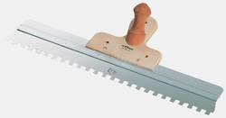 Edelstahl-Fassadenspachtel - Edelstahl - Maße 60 cm - Gezahnt - 10 x 10 mm - VE 3 Stück - Preis per VE - mit Knauf