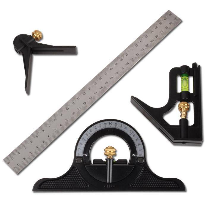 Anreißwinkel mit Anreißnadel und Wasserwaage