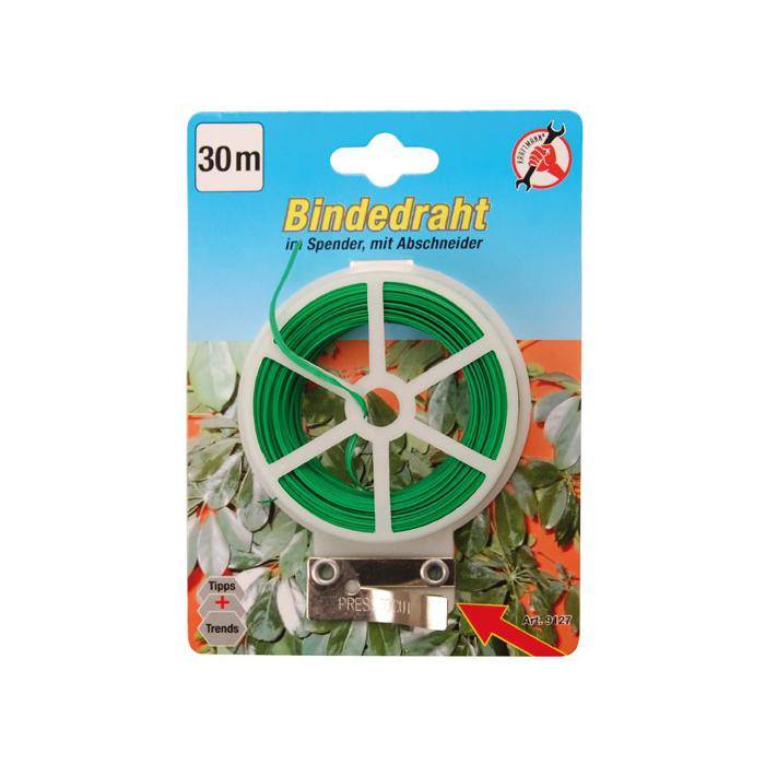 Bindedraht - im Spender - Länge 30 m - Kunststoff beschichtet