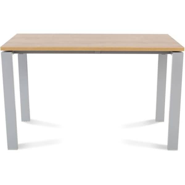 Schreibtisch Total BxTxH 120x60x73cm Gestell grau Platte Melamin buche