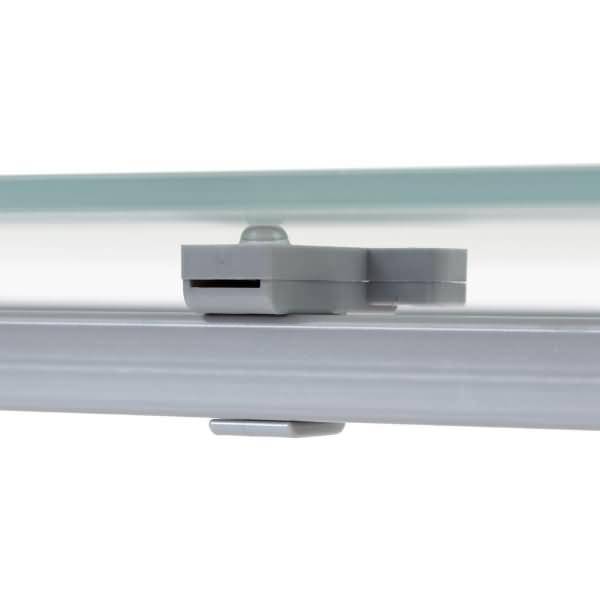 Schreibtisch Total BxTxH 120x60x73cm Gestell grau Platte Glas satiniert