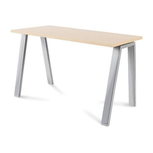 Schreibtisch Blanca BxTxH 120x60x73cm Gestell verchromt Platte Melamin buche