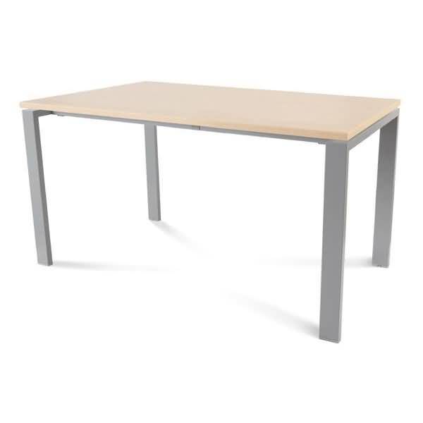 Schreibtisch Total BxTxH 140x80x73cm Gestell grau Platte Melamin buche