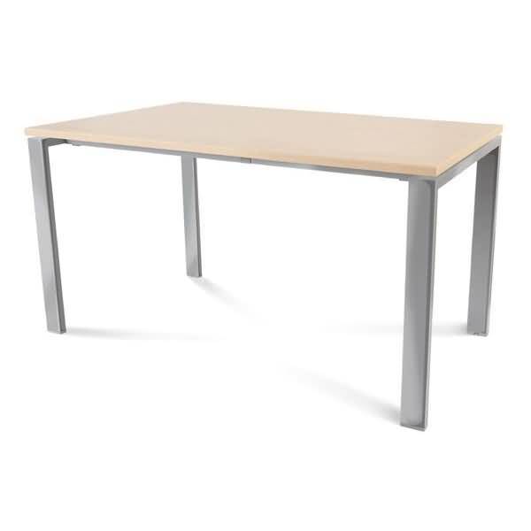 Schreibtisch Total BxTxH 140x80x73cm Gestell verchromt Platte Melamin buche