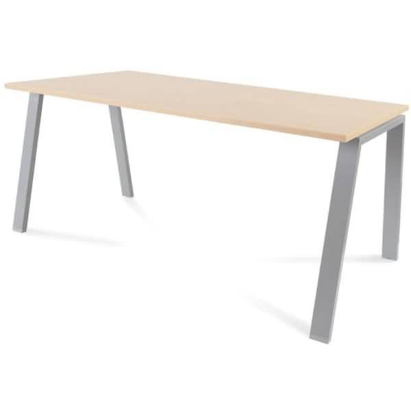 Schreibtisch Blanca BxTxH 160x80x73cm Gestell grau Platte Melamin buche