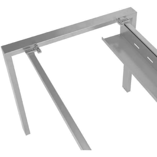 Schreibtisch Total BxTxH 200x100x73cm Gestell grau Platte Melamin buche