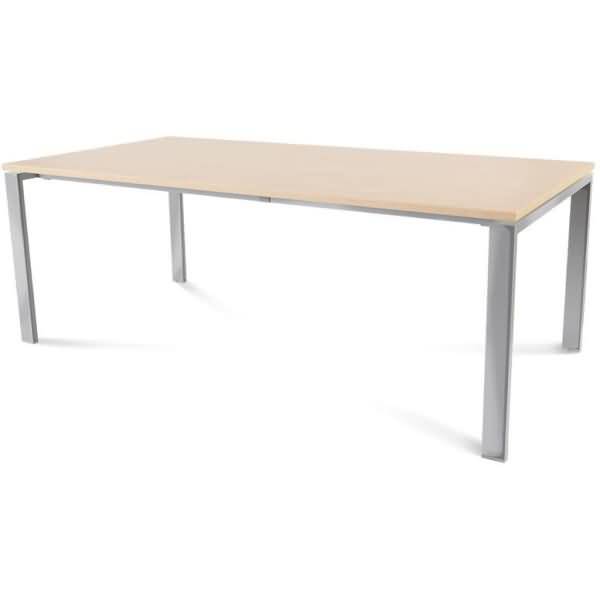 Schreibtisch Total BxTxH 200x100x73cm Gestell verchromt Platte Melamin buche