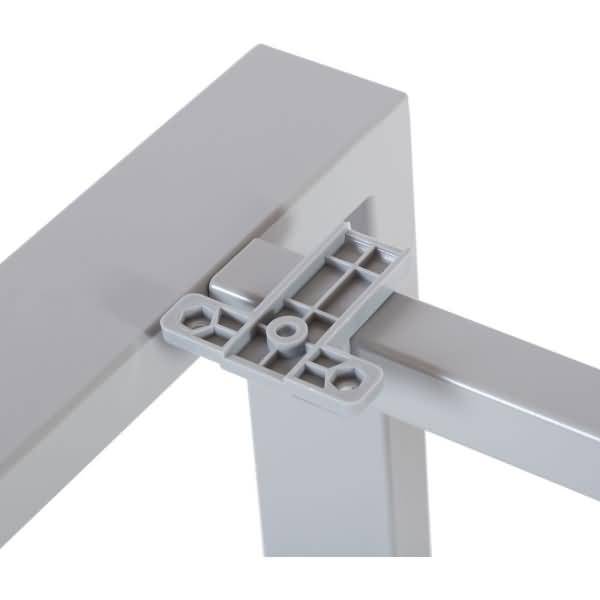 Mehrfacharbeitstisch Total L-Form BxTxH 160x163/220x73cm Gestell grau Platte Melamin buche