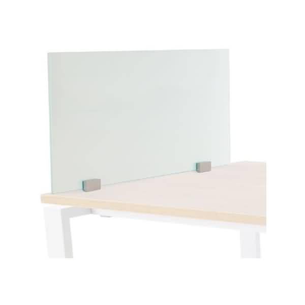 Trennwand 40x70cm Glas (Doppeltische Melaminplatte)