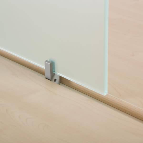 Trennwand 40x136cm Glas (Doppeltische Melaminplatte)