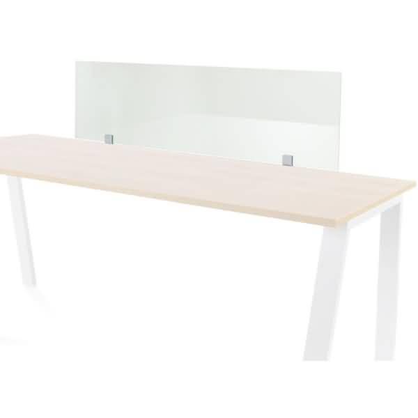 Trennwand 40x136cm Glas (Einzeltisch Melaminplatte)