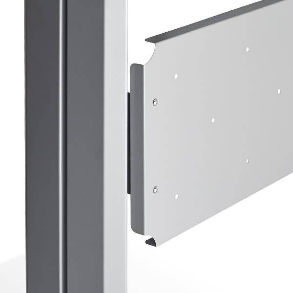 Fußraumblende für Schreibtisch Metal Material Metall 160cm (160x30cm) grau