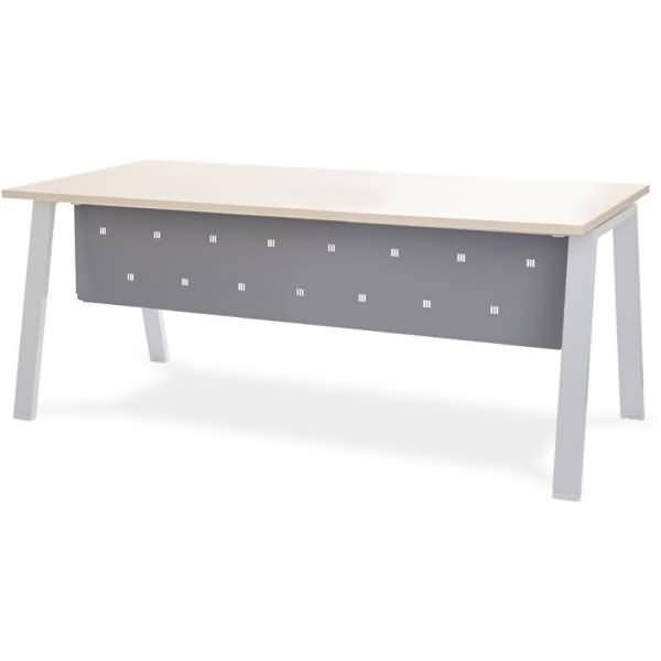 Fußraumblendeblende für Schreibtisch Metal 180cm (157x30cm) grau