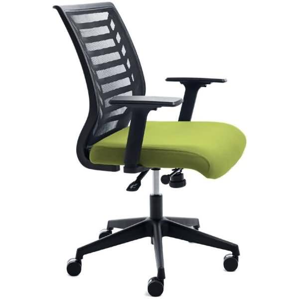 Bürodrehstuhl mit Armlehne grün