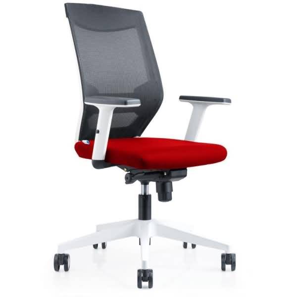 Bürodrehstuhl mit Armlehnen rot