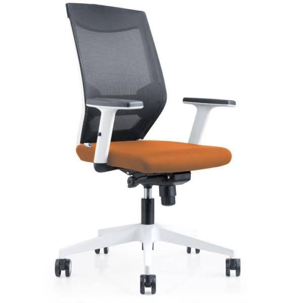 Bürodrehstuhl mit Armlehnen orange