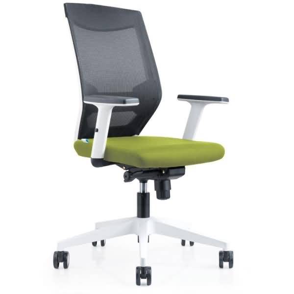 Bürodrehstuhl mit Armlehnen grün