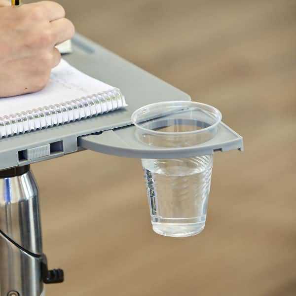 Seminar- und Teamstuhl grauer Bezug