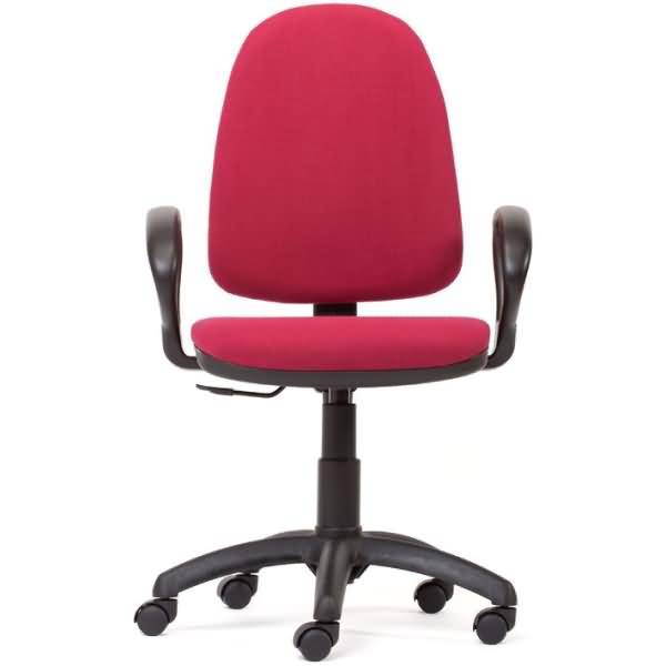 Bürodrehstuhl mit Armlehnen rot