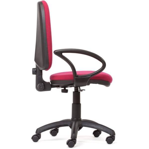 Bürodrehstuhl mit Armlehnen rot