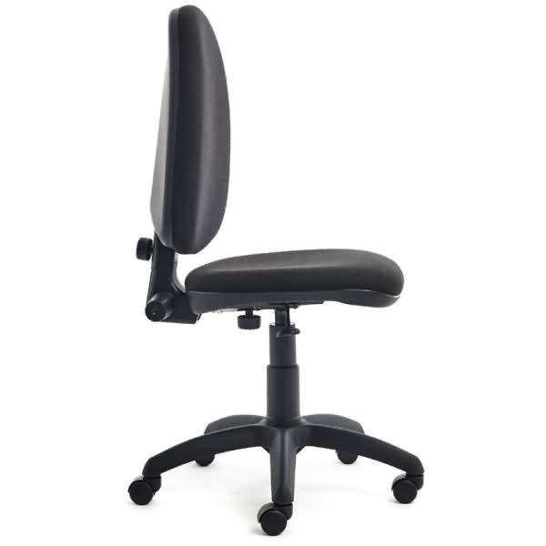 Bürodrehstuhl ohne Armlehnen schwarz