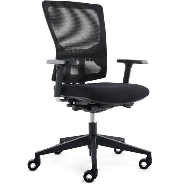 Bürodrehstuhl mit Armlehnen schwarz