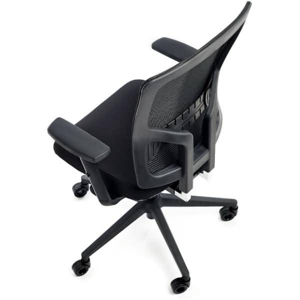 Bürodrehstuhl mit Armlehnen schwarz