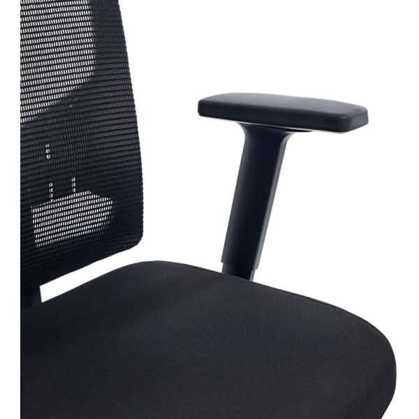 Bürodrehstuhl mit Armlehnen schwarz