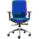 Bürodrehstuhl mit Armlehnen blau