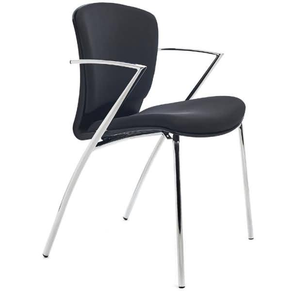 Besucherstuhl schwarz VE=2 Stück