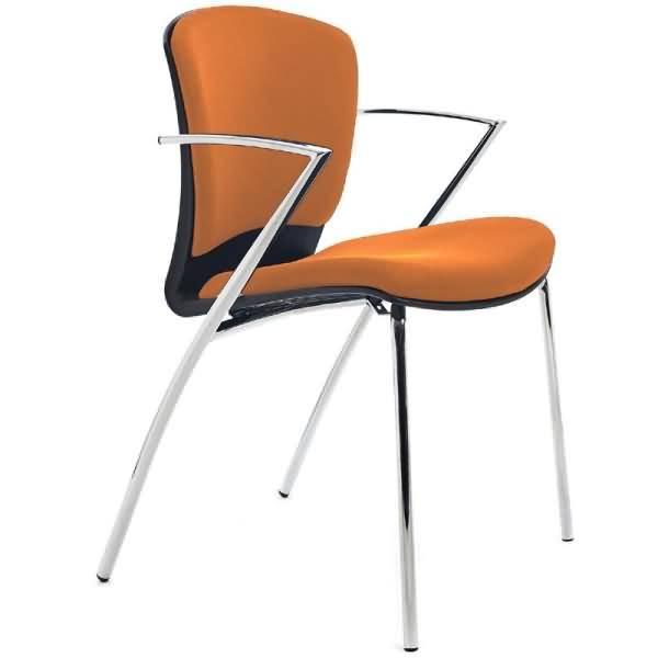 Besucherstuhl orange VE=2 Stück