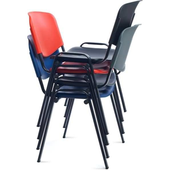 Stapelstuhl Sitzschale Kunststoff grau